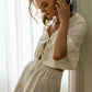 Handmade White Linen Pajama Set, Bridal Sleepwear