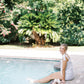 White Linen Bridal Pajamas Set for Bride