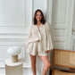 Handmade Linen Pajamas Set, Boho Bridal Sleepwear, Plus Size Available