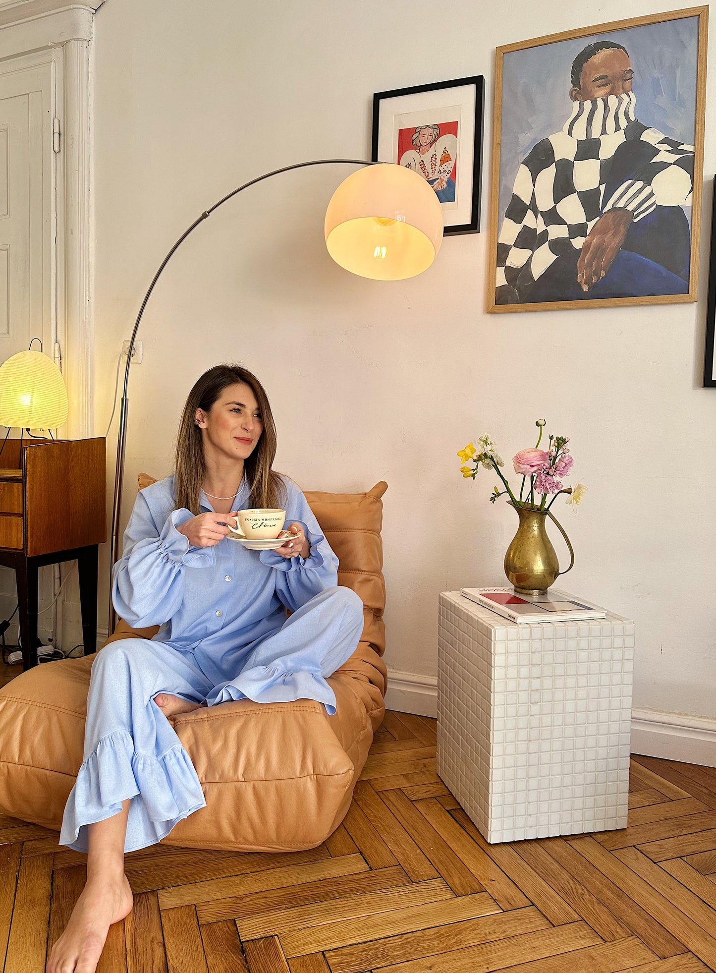 Handmade Linen Pajama Set: Soft Long Sleeve Sleepwear
