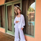 Handmade Linen Pajama Set: Soft Long Sleeve Sleepwear