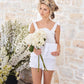 Handmade White Linen Pajama Set, Bridal Bridesmaid Sleepwear