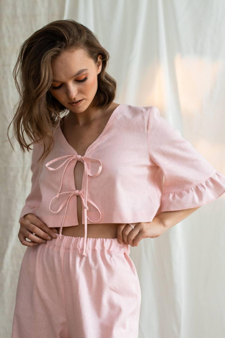 Handmade Linen Pajama Set: Bride & Bridesmaid Sleepwear