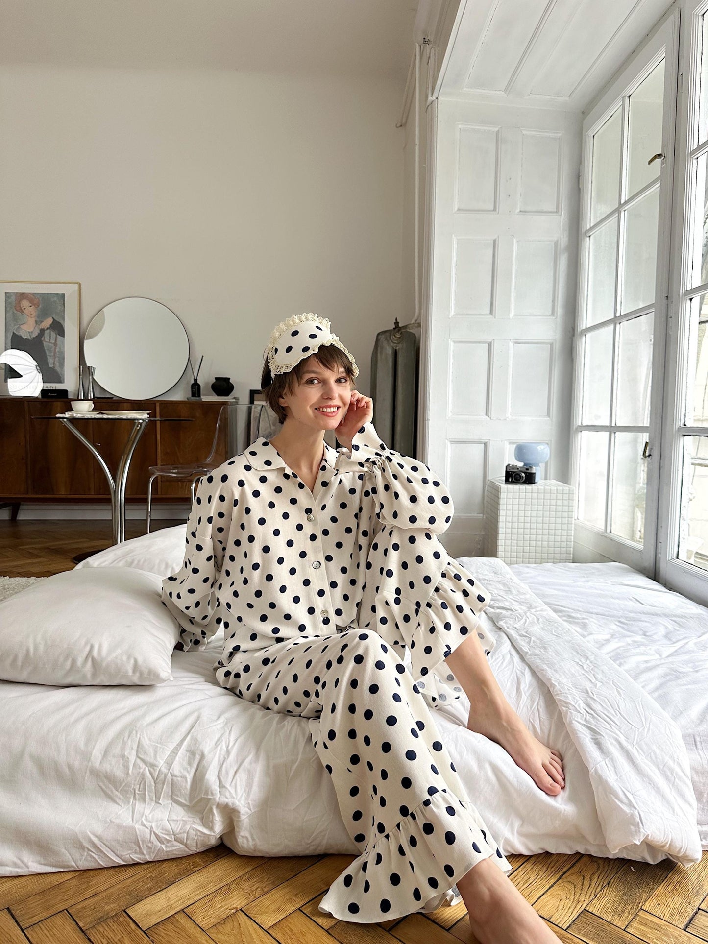 Handmade Linen Pajama Set: Soft Long Sleeve Sleepwear