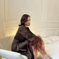 Silk Robe: Double Feather Boa, Luxury Loungewear