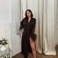 Silk Robe: Double Feather Boa, Luxury Loungewear