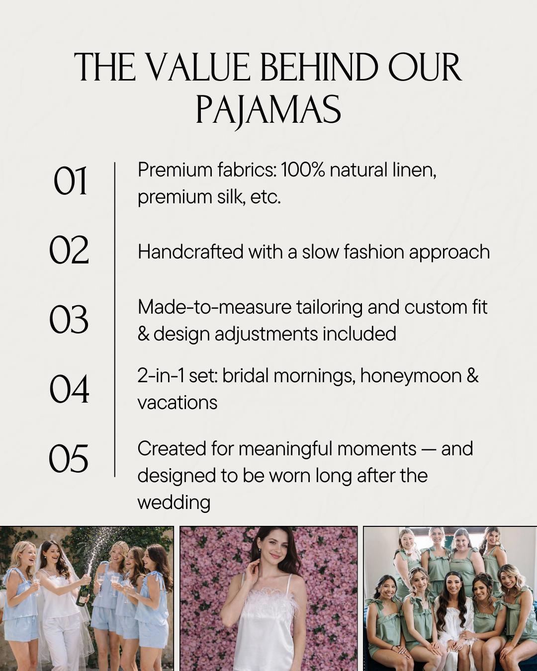 Linen Bridesmaid Pjs Set, Bridal Pajamas, Wedding Pajamas, Linen Bridal Party Pajama White & White Set, Linen Wedding Bridesmaid Gifts