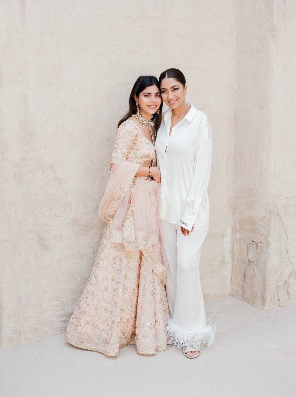 Elegant Silk Bridal Pajamas with Feather