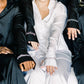 Elegant Silk Bridal Pajamas with Feather