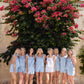 White Linen Bridal Pajamas Set for Bride