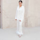 Luxury Silk Bridal Pajamas with Feather